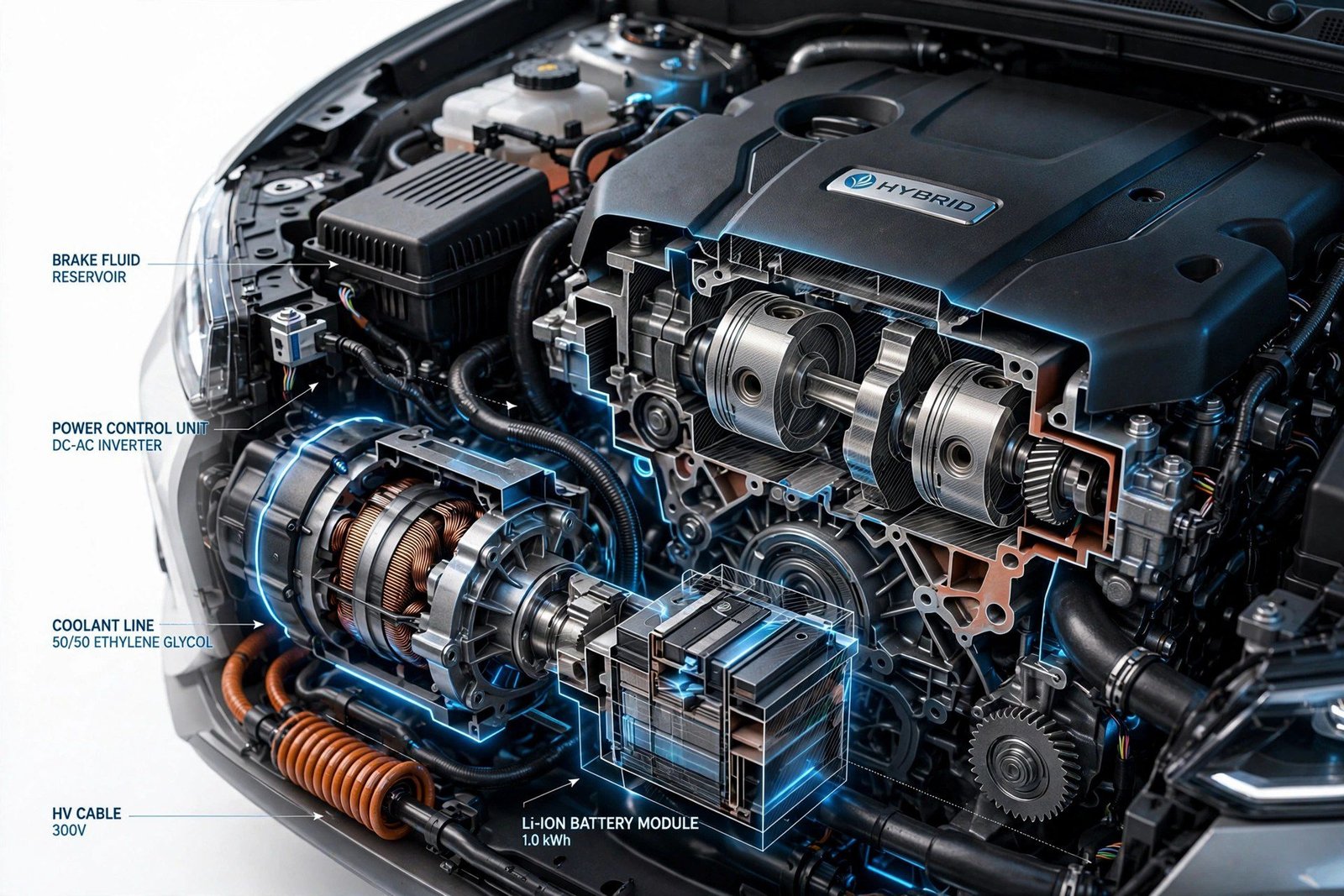 Highlander Hybrid powertrain illustration