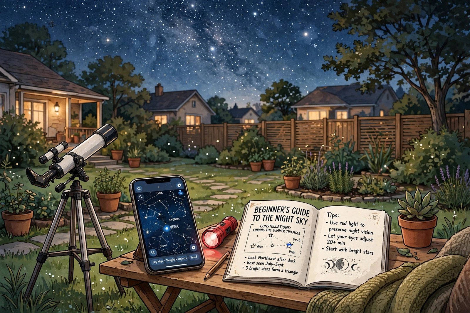 Beginner backyard astronomy setup