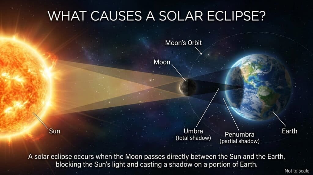 What Causes a Solar Eclipse? The Science Behind the Shadow (Explained Simply)